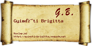 Gyimóti Brigitta névjegykártya